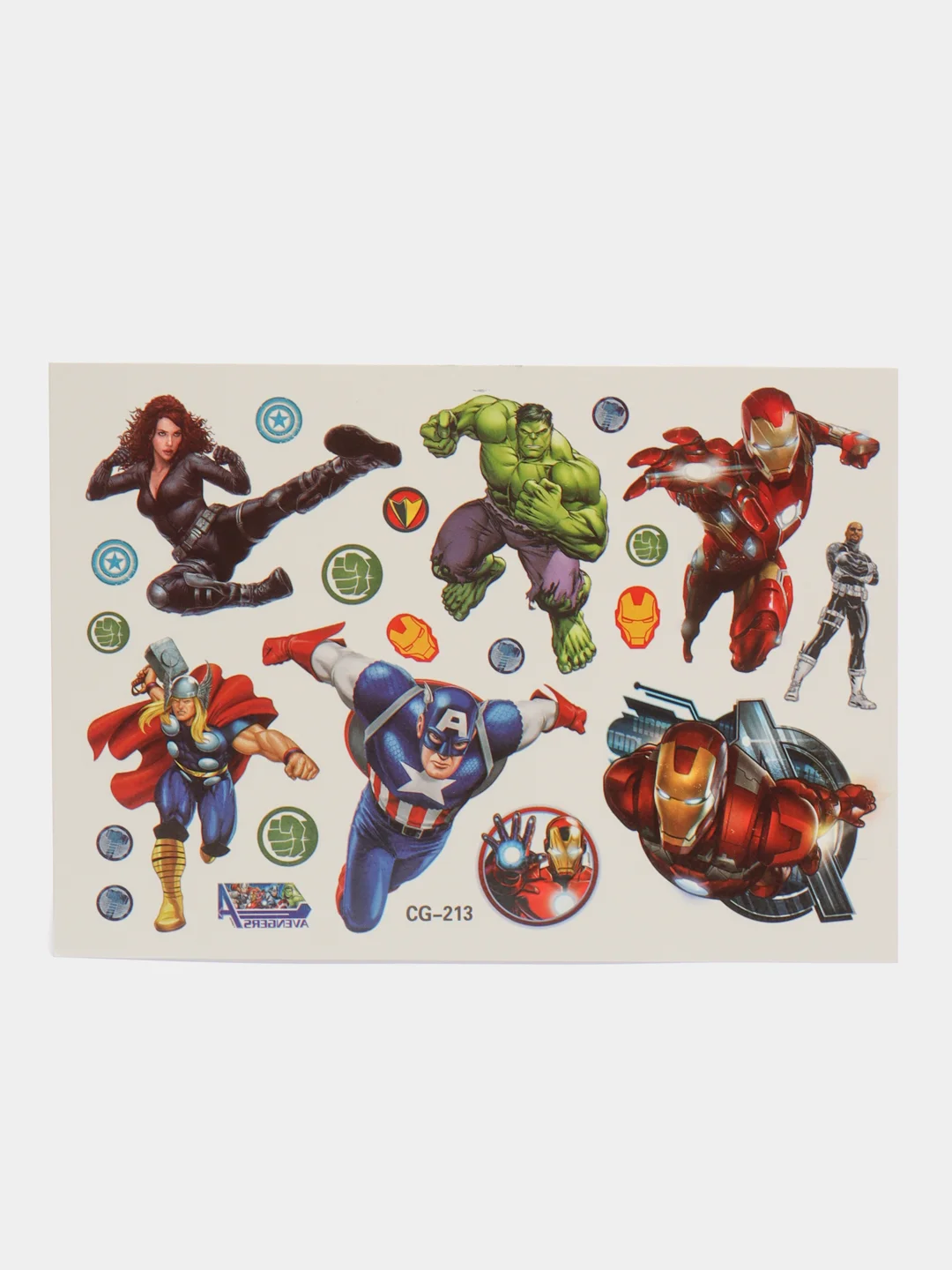 Бирюзовый татуировка детская, временная (переводная) герои Марвел Marvel