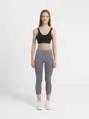 Серый металлик спортивные легинсы, женские