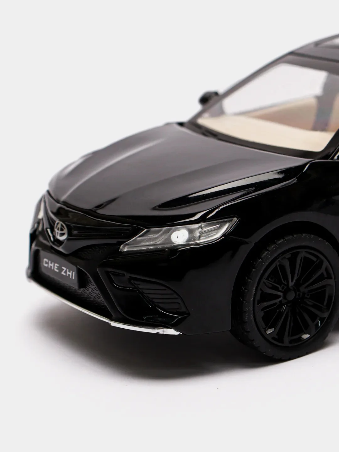 Черный металлическая машинка Che Zhi 1:24 Toyota Camry Sport CZ130A, инерционная, свет, звук