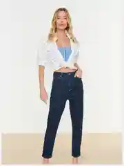 Индиго джинсы женские, мом