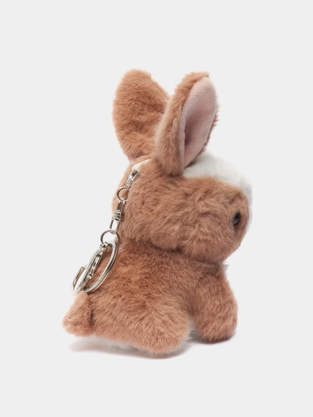Коричневый мягкая игрушка зайчик, кролик. Брелок заяц. Подарок на пасху
