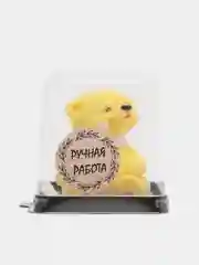 Желтый мыло ручной работы "Мишка в куполе", сувенир, фигурка детям