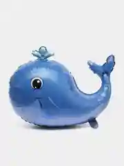 Светло-синий шар воздушный "Морские животные"