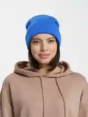 Синий женская шапка