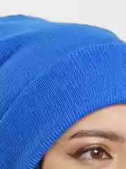 Синий женская шапка