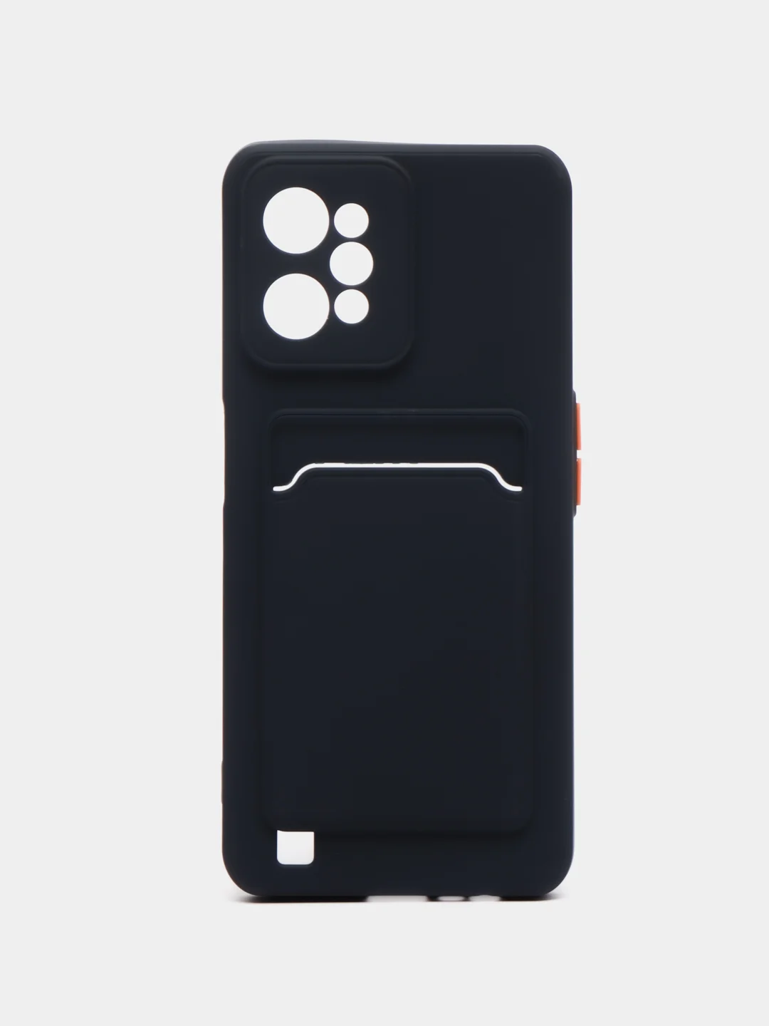 Темно-синий чехол REALME C31 с карманом для карточки, и защитой камеры