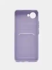 Сиреневый чехол REALME C30S / REALME C30 / Narzo 50i prime с карманом для карточки, и защитой камеры