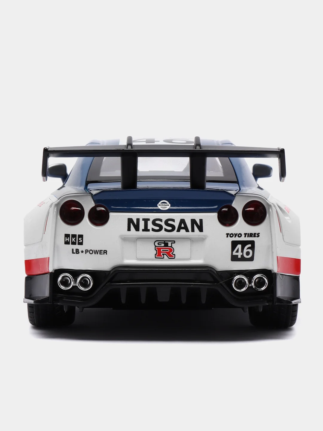 Белый металлическая машинка 1:24 NISSAN SKYLINE GT-R R35 A3348