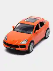 Оранжевый металлическая машинка XHD 1:24 Porsche Cayenne Turbo S 2402 инерционная, свет, звук