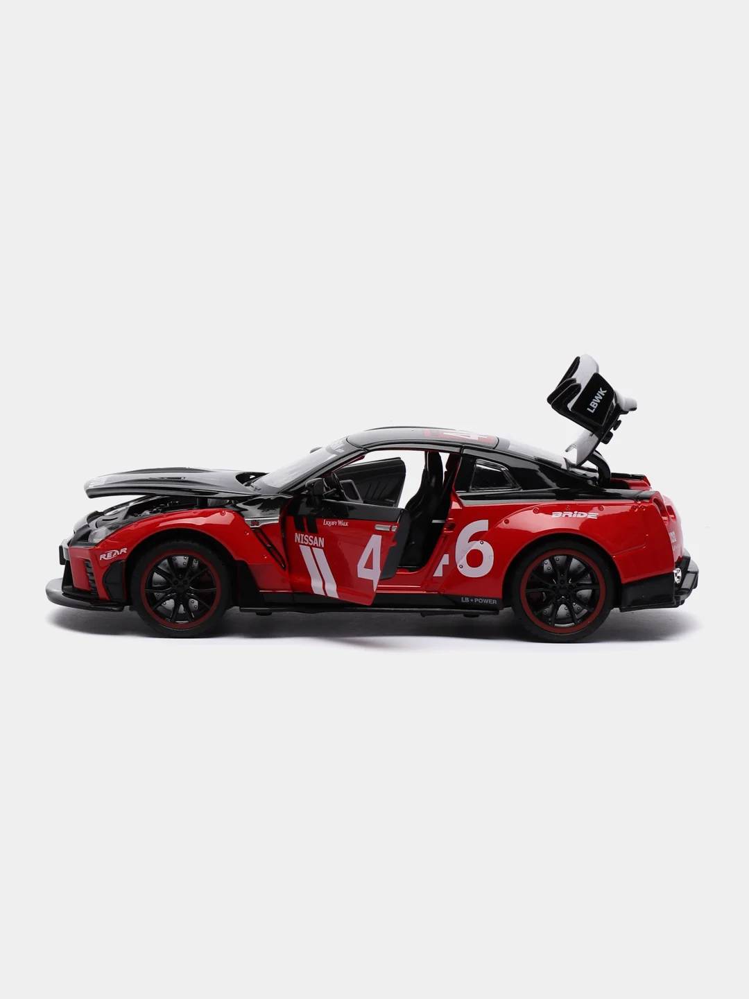 Красный металлическая машинка 1:24 NISSAN SKYLINE GT-R R35 A3348