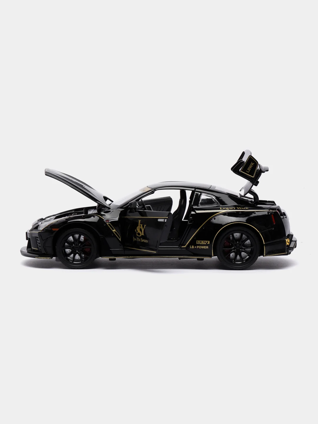 Черный металлическая машинка 1:24 NISSAN SKYLINE GT-R R35 A3348