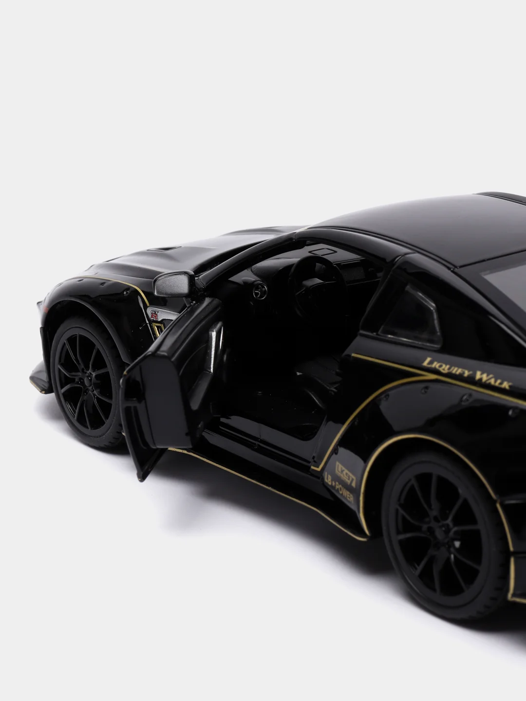 Черный металлическая машинка 1:24 NISSAN SKYLINE GT-R R35 A3348