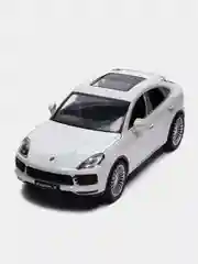 Белый металлическая машинка XHD 1:24 Porsche Cayenne Turbo S 2402 инерционная, свет, звук