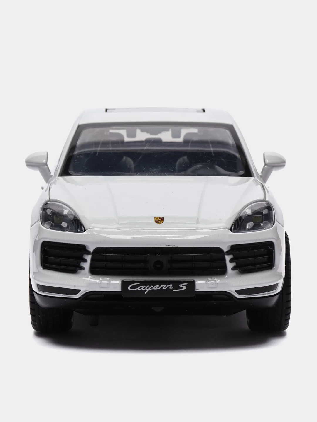Белый металлическая машинка XHD 1:24 Porsche Cayenne Turbo S 2402 инерционная, свет, звук