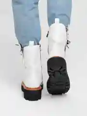 Белый женские ботинки высокие