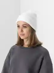 Белый шапка вязаная, унисекс, бини