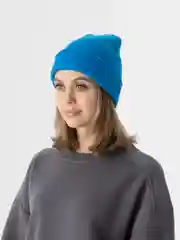 Лазурный шапка вязаная, унисекс, бини