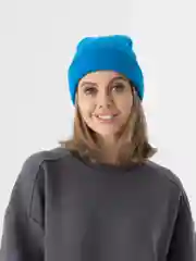 Лазурный шапка вязаная, унисекс, бини