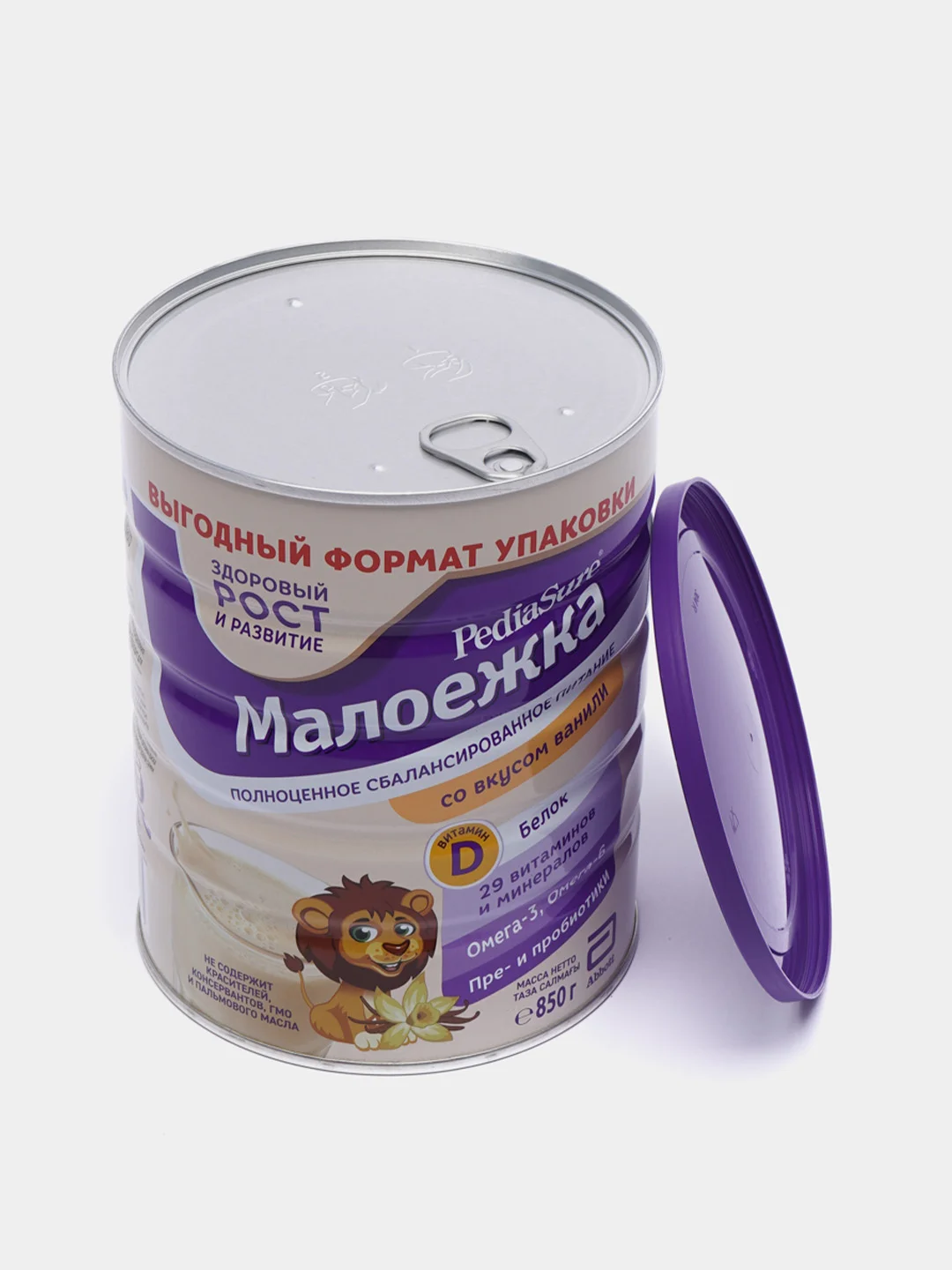 Смесь детская PediaSure Малоежка ваниль сбалансированное питание, с 12 мес, 850 г