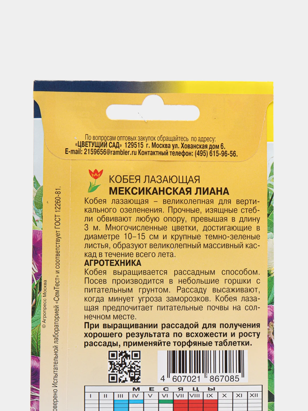 Семена цветов Кобея "Мексиканская лиана"