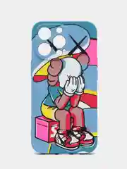 Синий чехол Kaws для iPhone 13 Pro
