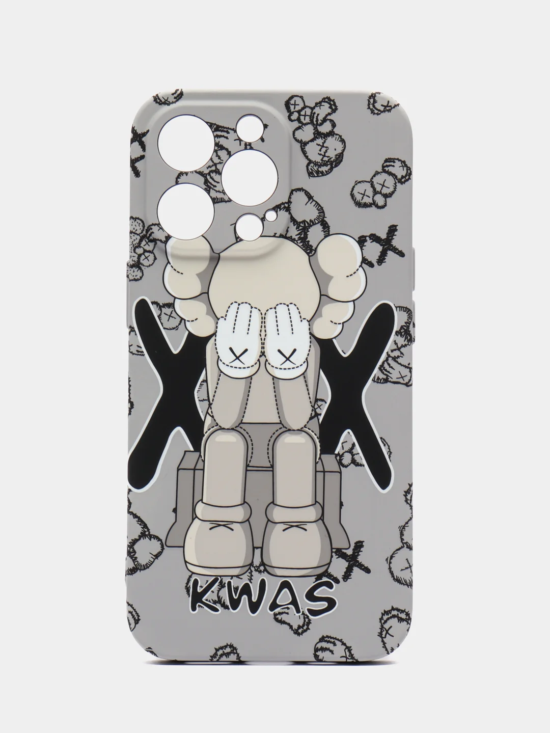 Серый чехол Kaws для iPhone 13 Pro