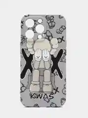 Серый чехол Kaws для iPhone 13 Pro