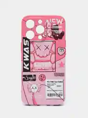 Розовый чехол Kaws для iPhone 13 Pro