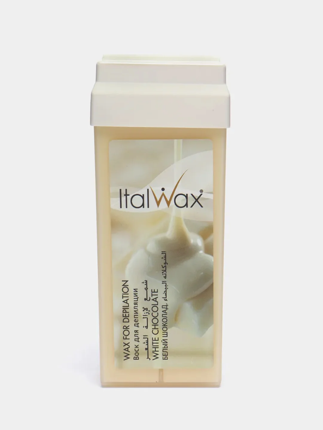 Белый воск в картридже теплый ItalWax, натуральный, белый шоколад, азулен, алое, клубника