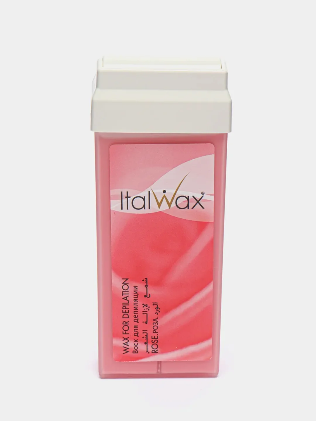 Розовый воск в картридже теплый ItalWax, натуральный, белый шоколад, азулен, алое, клубника