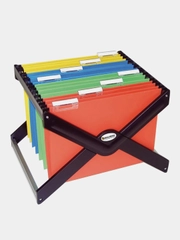 Подставка для подвесных папок BRAUBERG (Италия), до 40 папок А4/Foolscap, 410х275х320 мм, черная, 235344