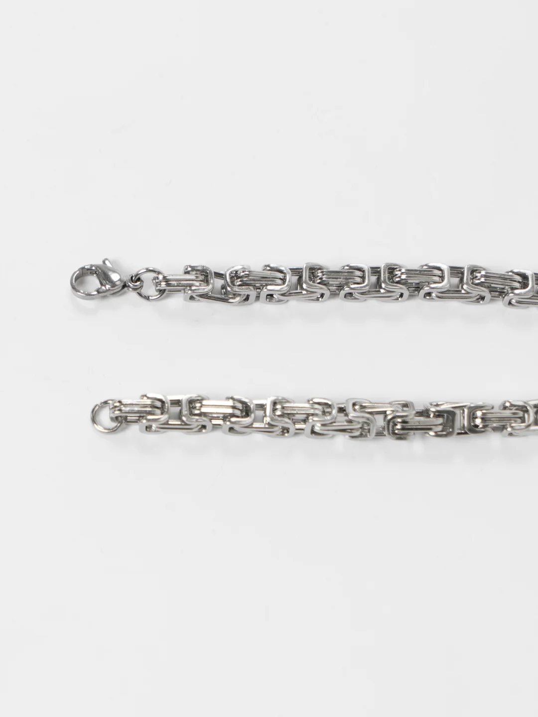 Серебряный браслет мужской, из титановой стали