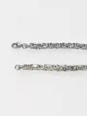 Серебряный браслет мужской, из титановой стали
