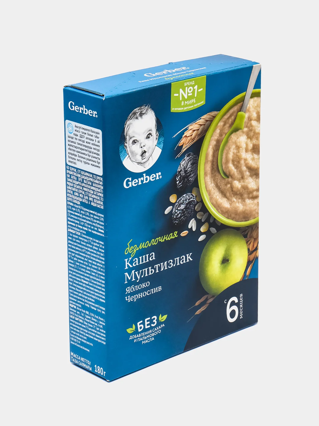 Каша детская GERBER мультизлак яблоко-чернослив безмолочная 180 г