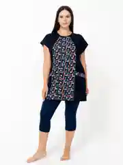 Синий milena21 Туника с карманами