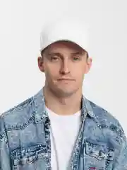 Белый бейсболка кепка унисекс черная