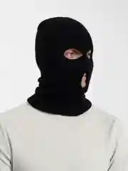 Тёмно-зелёный балаклава вязанная однотонная, Шапка шлем, капюшон, маска