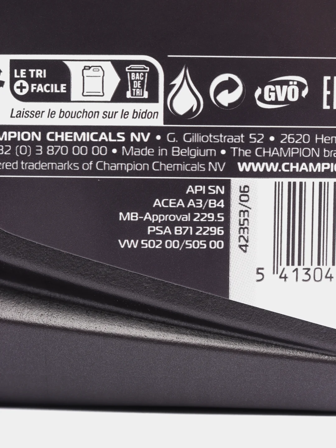 Автомобильное синтетическое моторное масло Champion Life Extension, 5w40 HM, 1 л