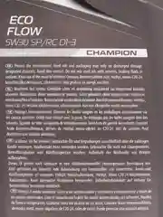 Автомобильное синтетическое моторное масло Champion Eco Flow, 5w30, SP/RC, D1-3, 1 л