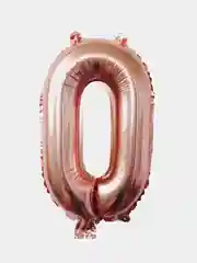 Воздушный шар "Цифра" 102-106 см хром розовое золото фольгированный