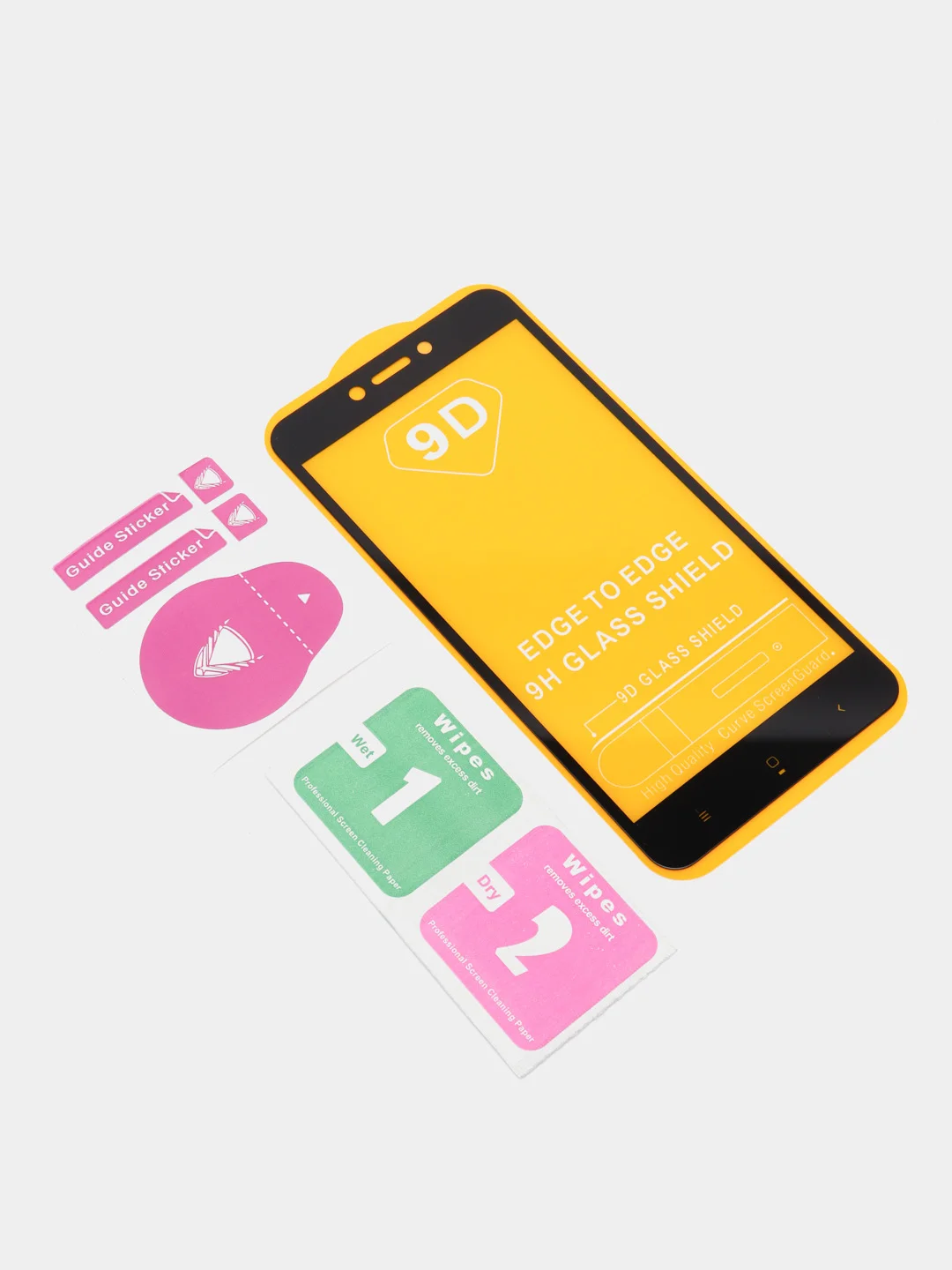 Черный защитное стекло Xiaomi Redmi 4X, Redmi 5A, Redmi Go (Сяоми Редми 4Х, 5А, Редми Го)