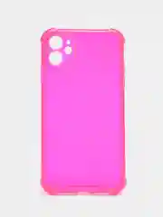 Красный силиконовый прозрачный противоударный, неоновый чехол для iPhone 11 / 12 с защитой камеры