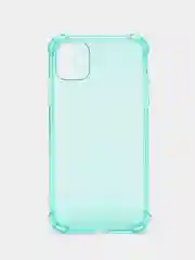 Белый силиконовый прозрачный противоударный, неоновый чехол для iPhone 11 / 12 с защитой камеры