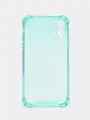 Белый силиконовый прозрачный противоударный, неоновый чехол для iPhone 11 / 12 с защитой камеры