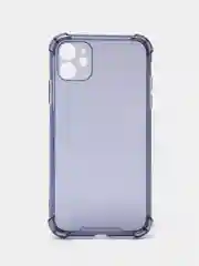 Розовый силиконовый прозрачный противоударный, неоновый чехол для iPhone 11 / 12 с защитой камеры