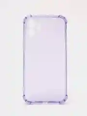 Фиолетовый силиконовый прозрачный противоударный, неоновый чехол для iPhone 11 / 12 с защитой камеры