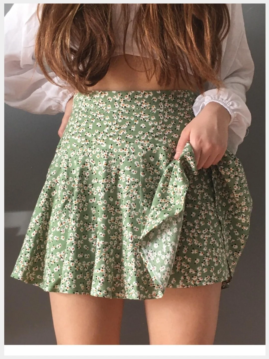 Зеленый женская юбка, мини