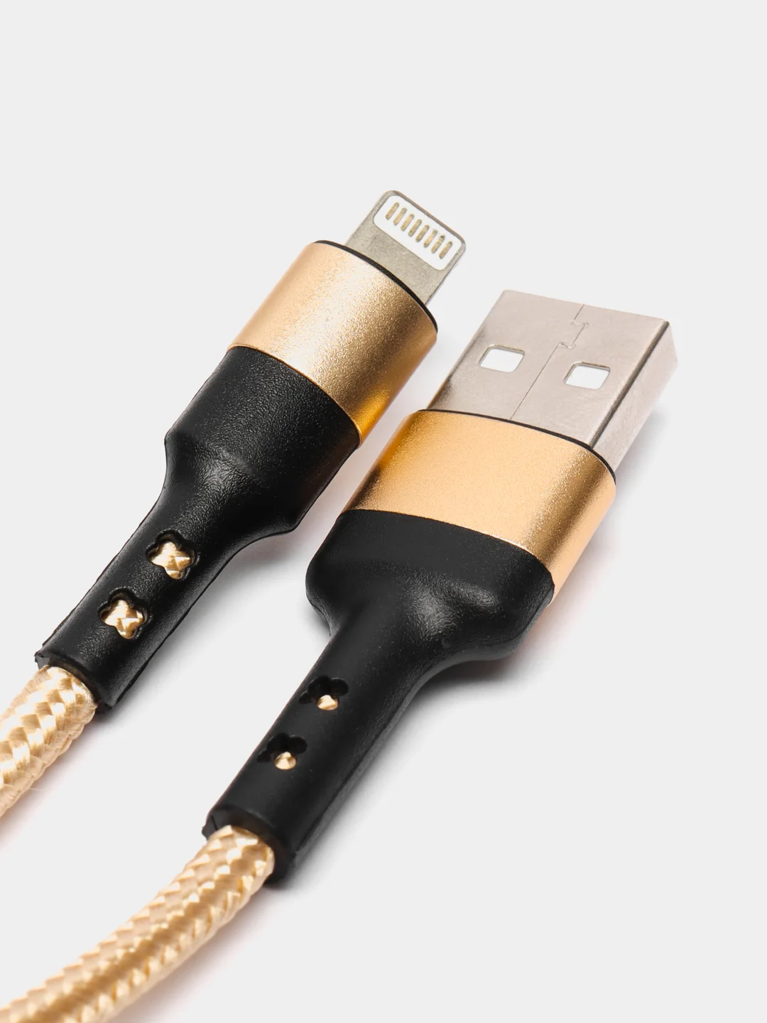 Золотой usb кабель LIGHTNING, 100 см для зарядки и передачи данных