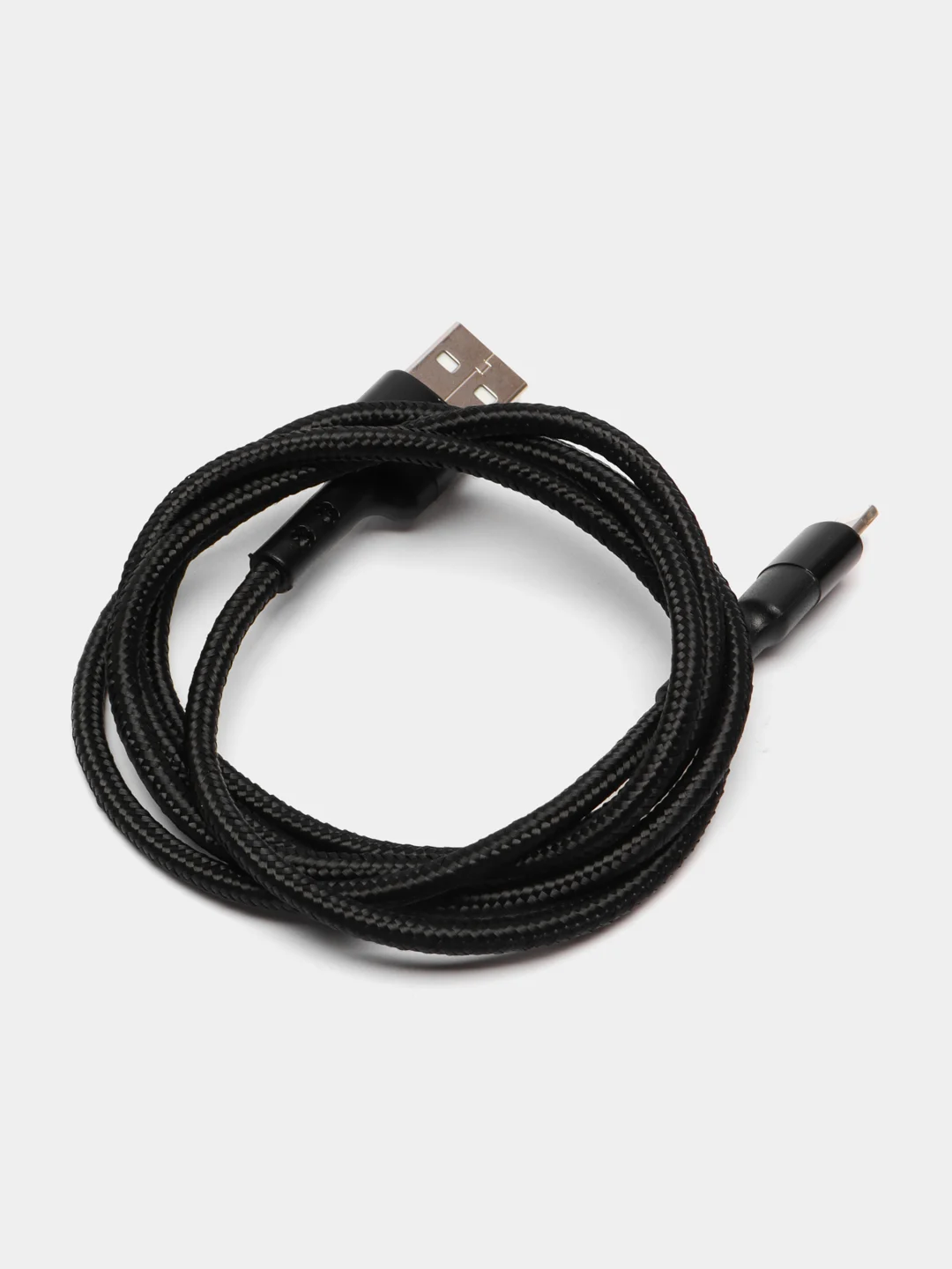 Черный usb кабель LIGHTNING, 100 см для зарядки и передачи данных