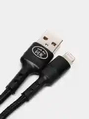 Черный usb кабель LIGHTNING, 100 см для зарядки и передачи данных